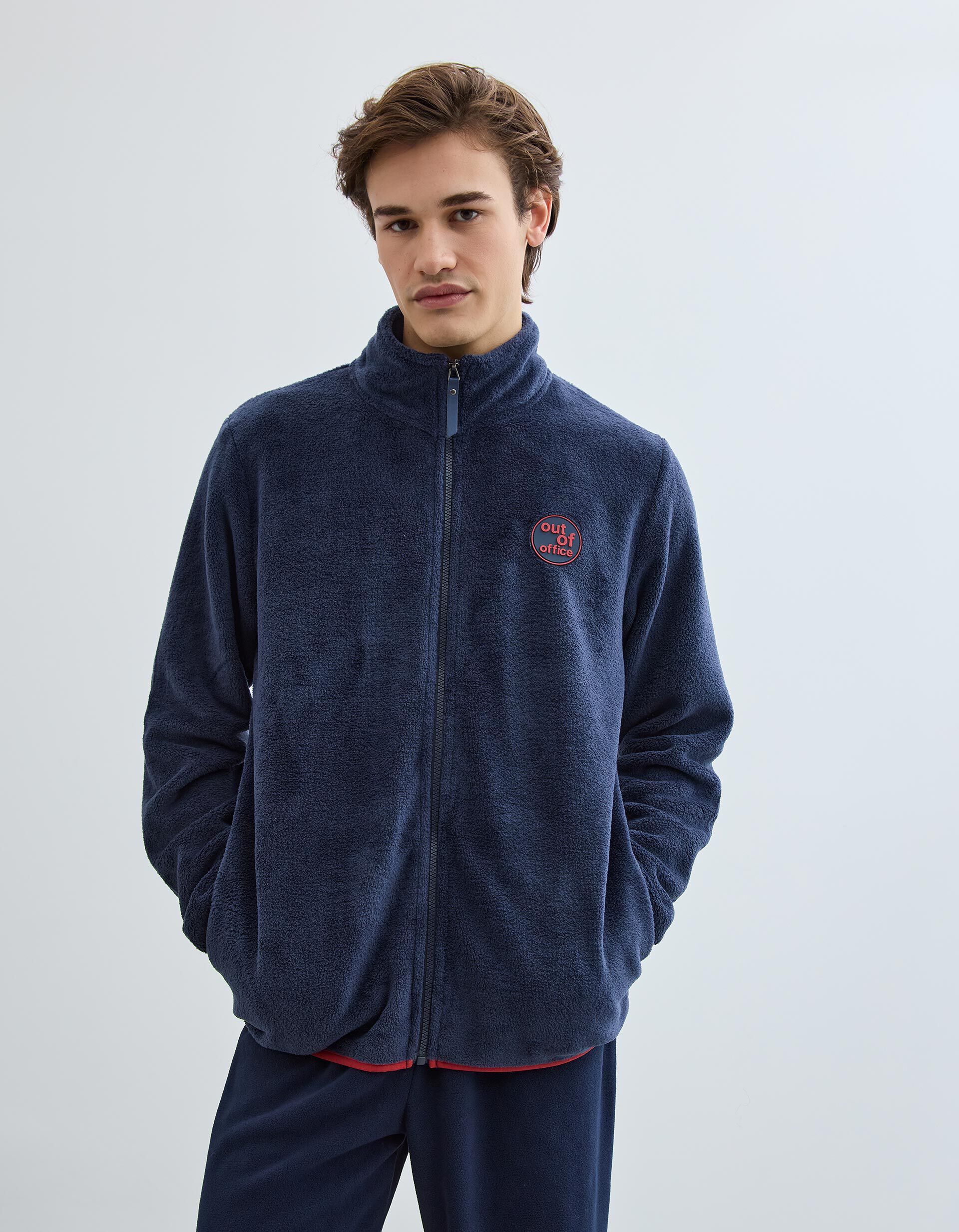 Comprar Online Casaco Polar Aveludado, Homem, Azul Escuro