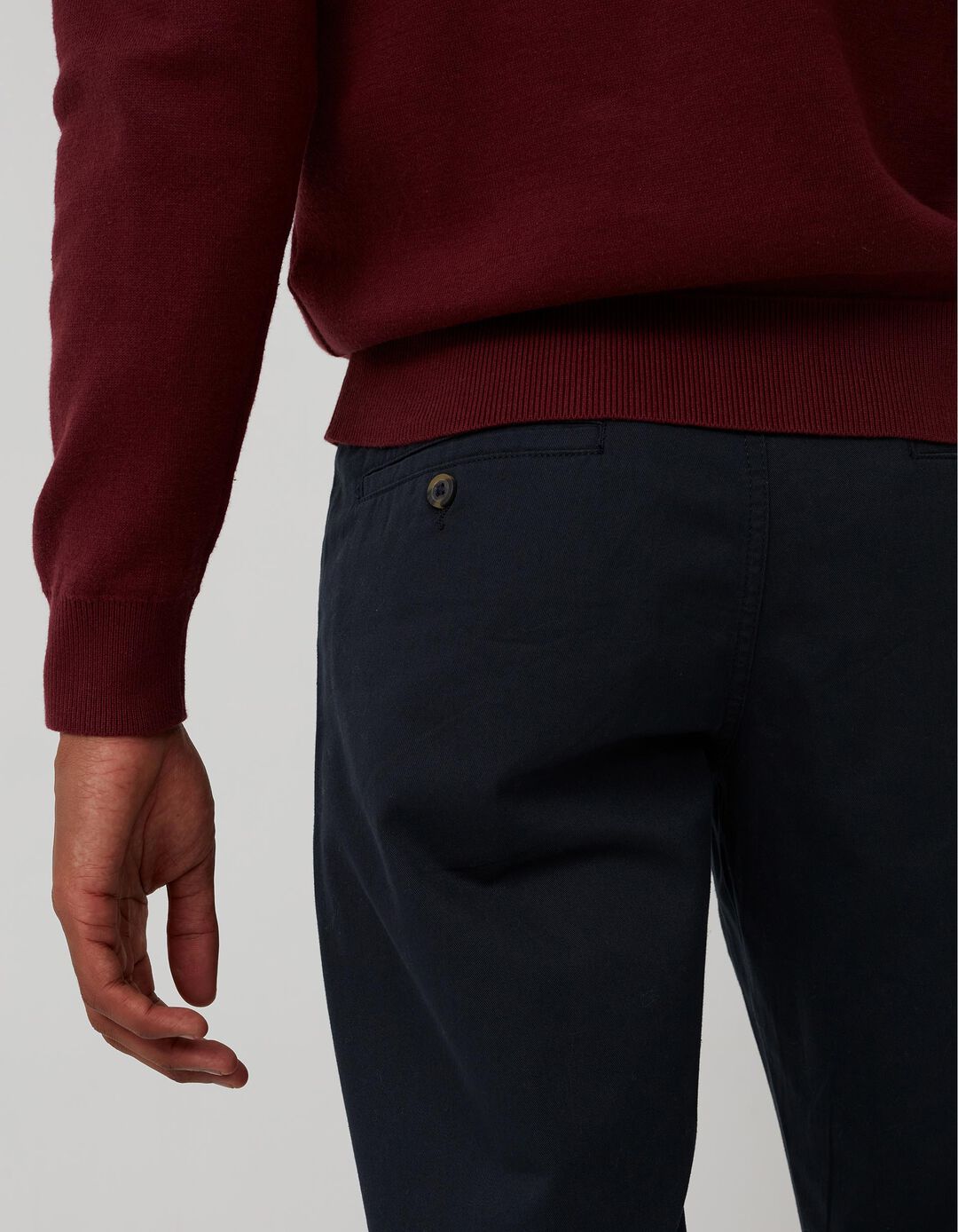 Regular Fit Twill Trousers, Men, Dark Blue