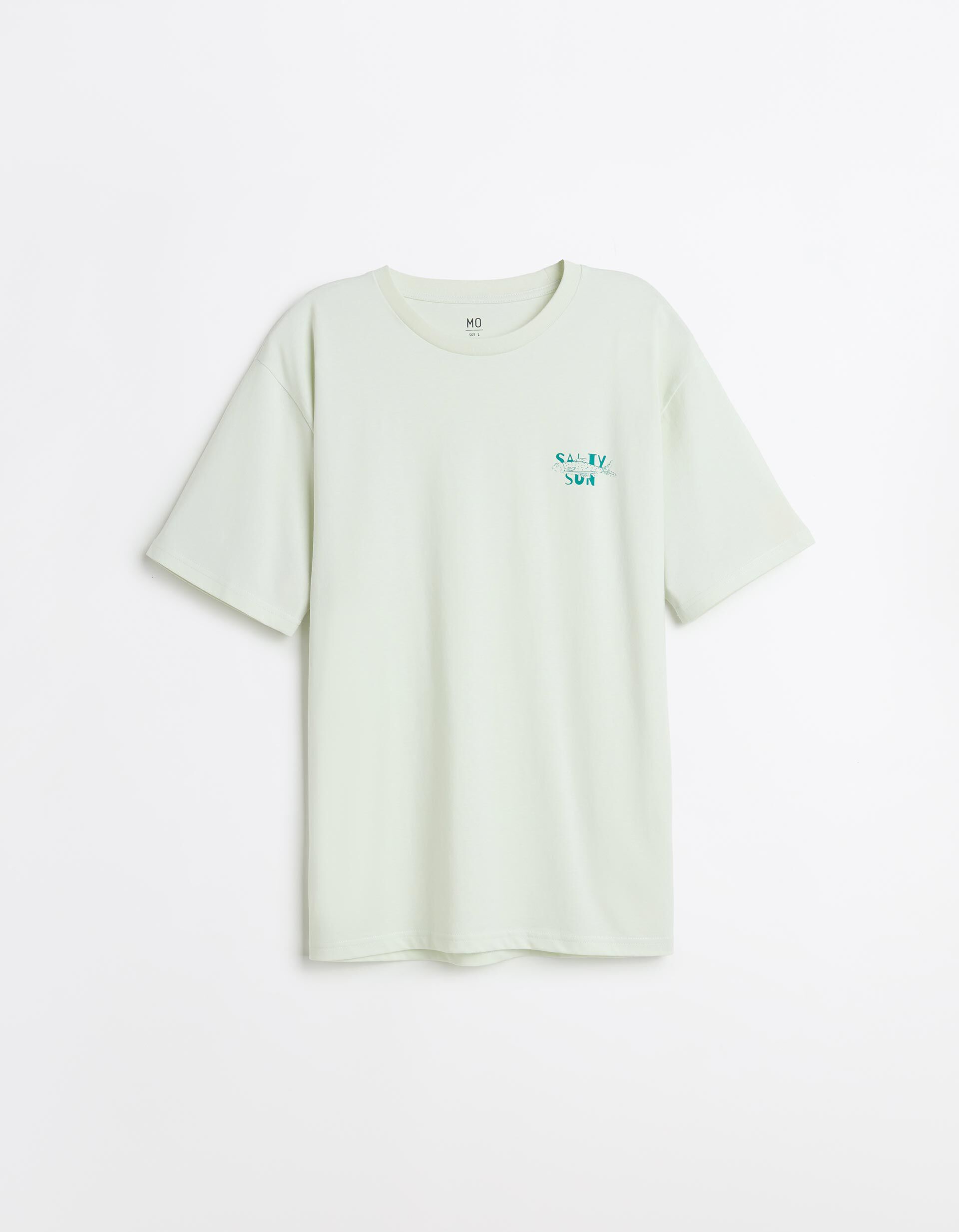 Comprar Online T-shirt Estampada, Homem, Verde &Aacute;gua