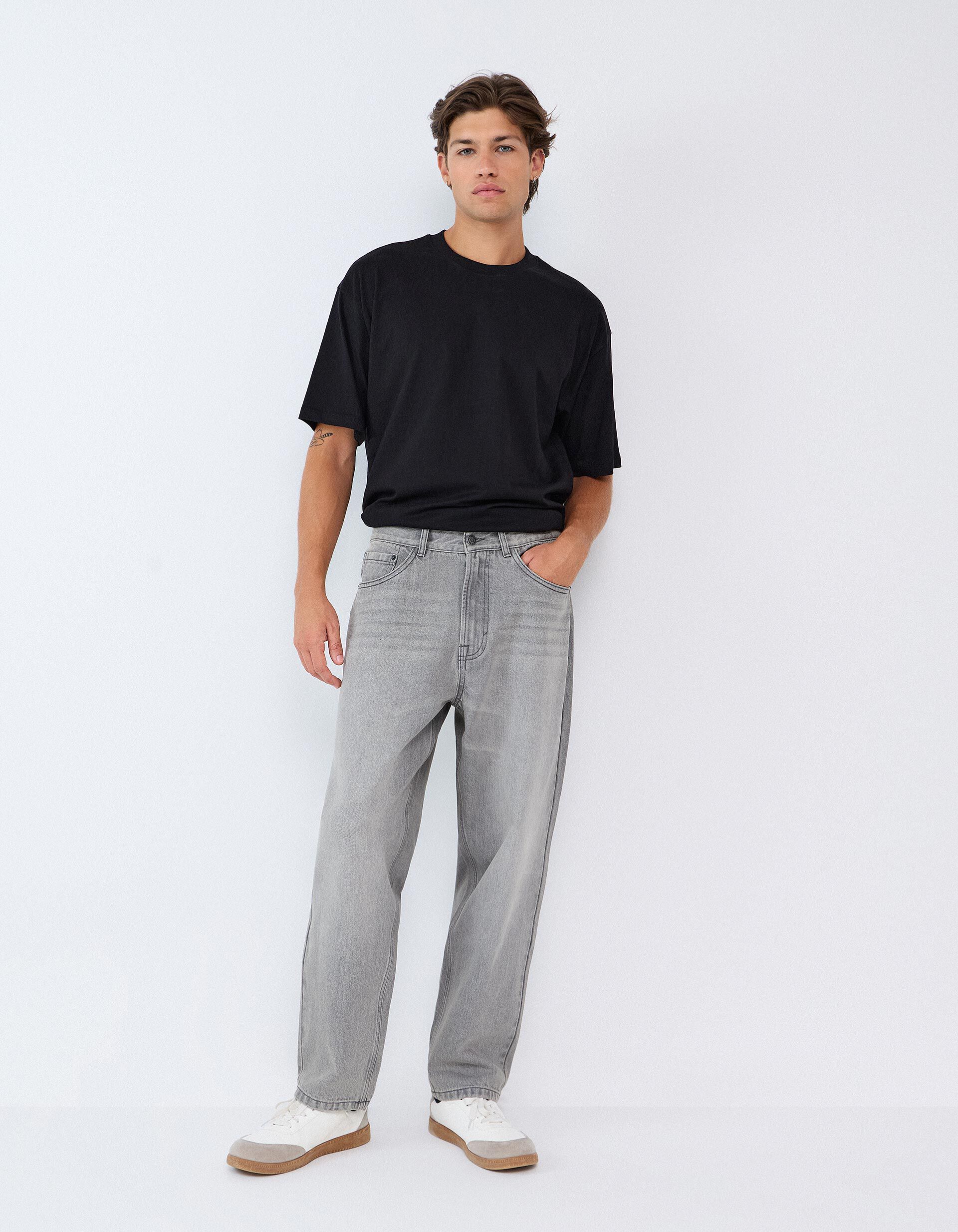 Comprar Online Cal&ccedil;as De Ganga Loose Fit, Homem, Cinzento Claro