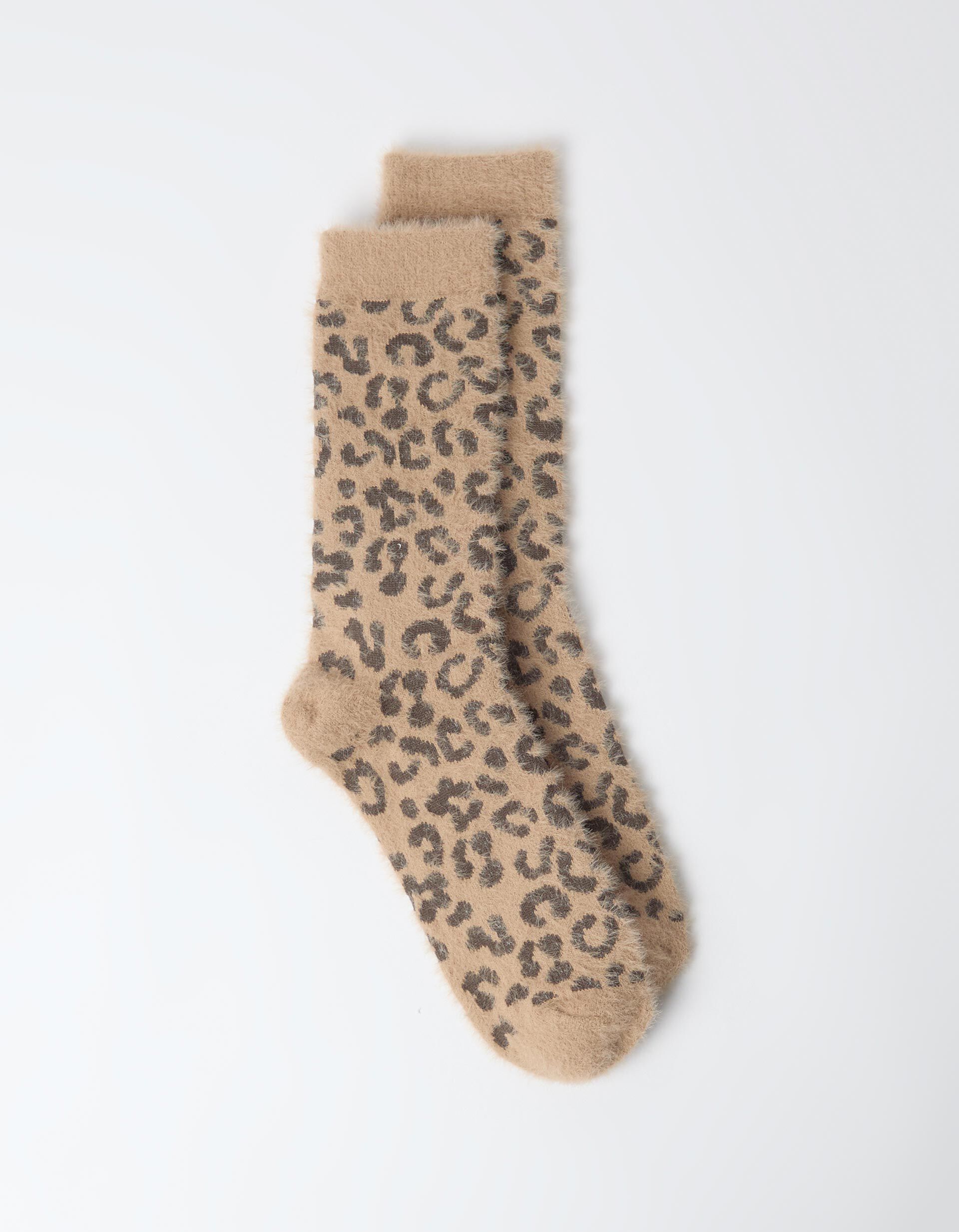 Comprar Online Meias Animal Print, Mulher, Bege