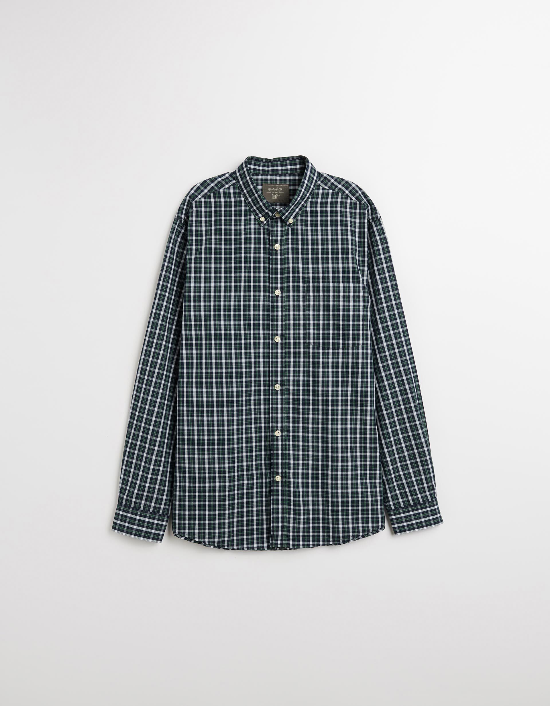 Comprar Online Camisa de Xadrez, Homem, Azul Escuro