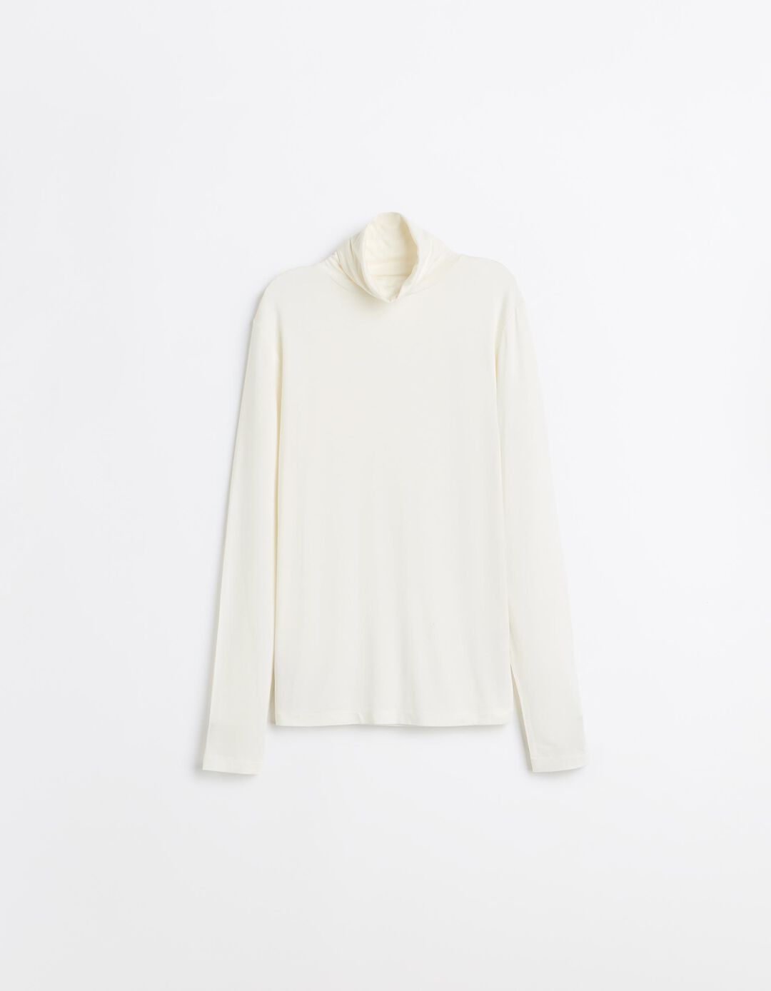 Camisola De Gola Alta, Mulher, Bege Claro