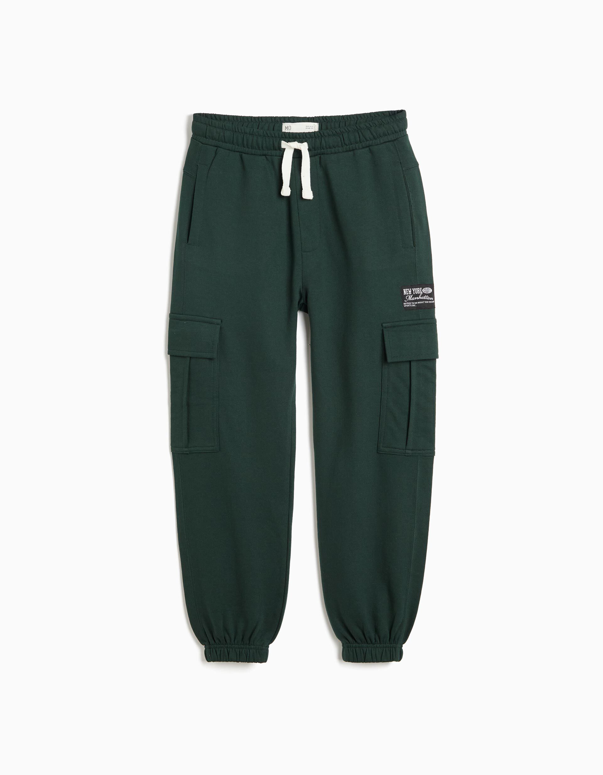 Comprar Online Cal&ccedil;as Jogger Em Felpa, Menino, Verde Escuro