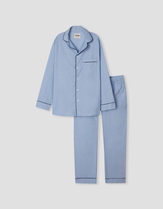 Shirt Pyjamas for Men, Blue