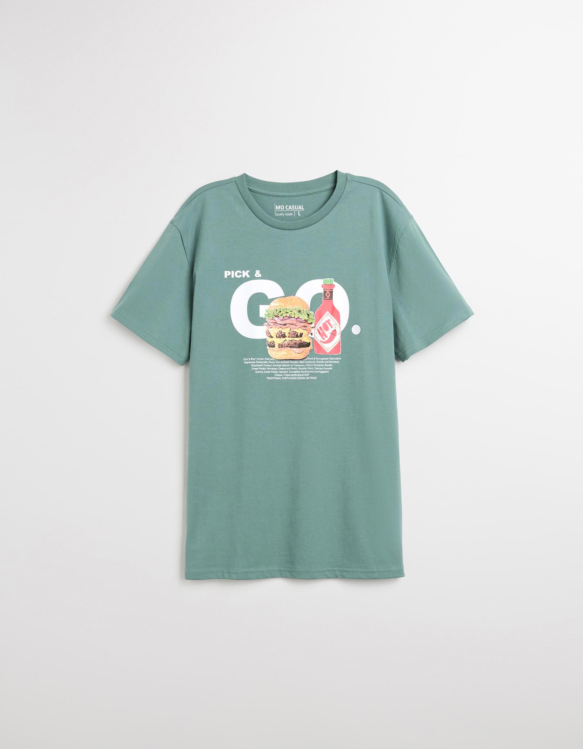 Comprar Online T-shirt Print, Homem, Verde Escuro