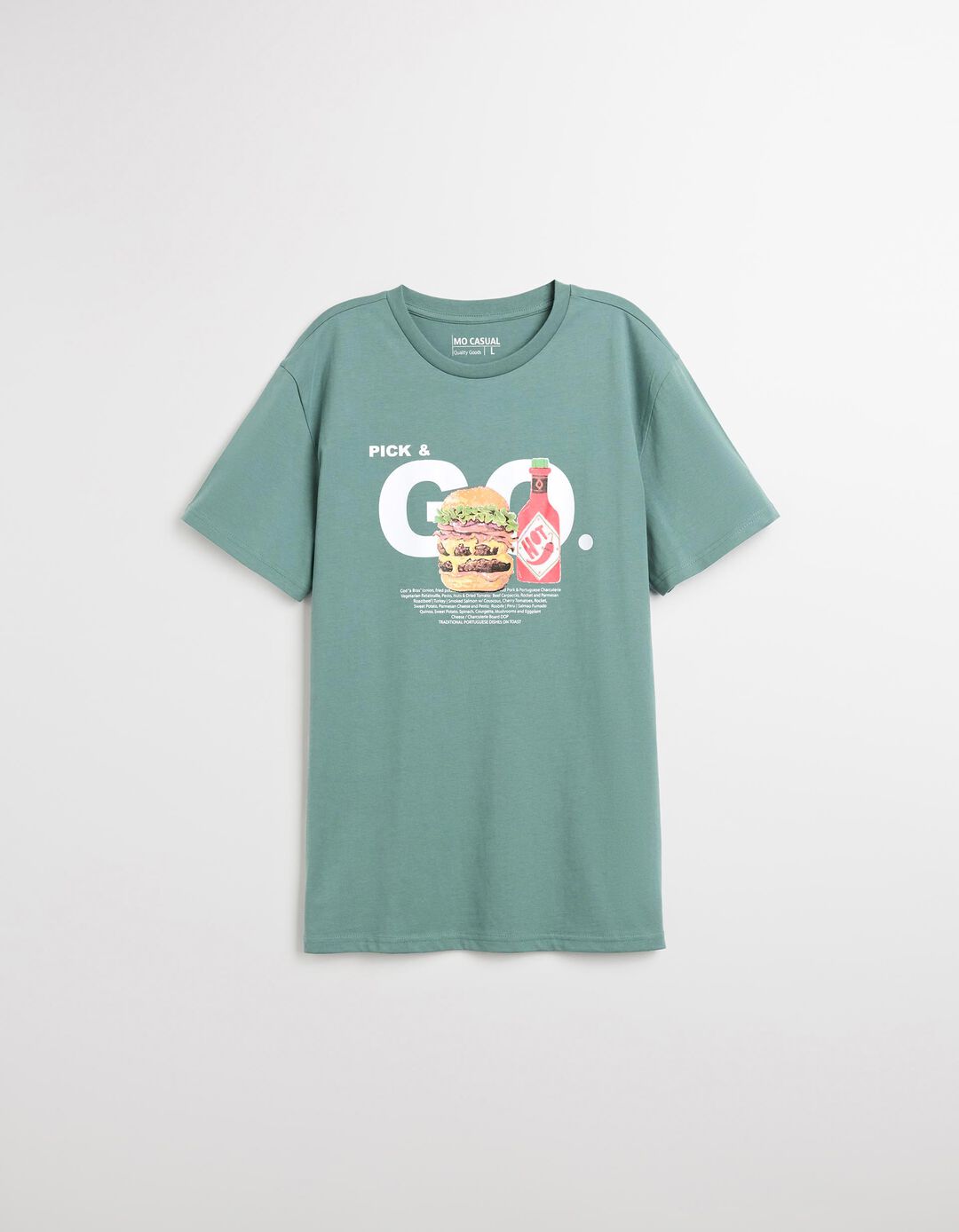 T-shirt Print, Homem, Verde Escuro