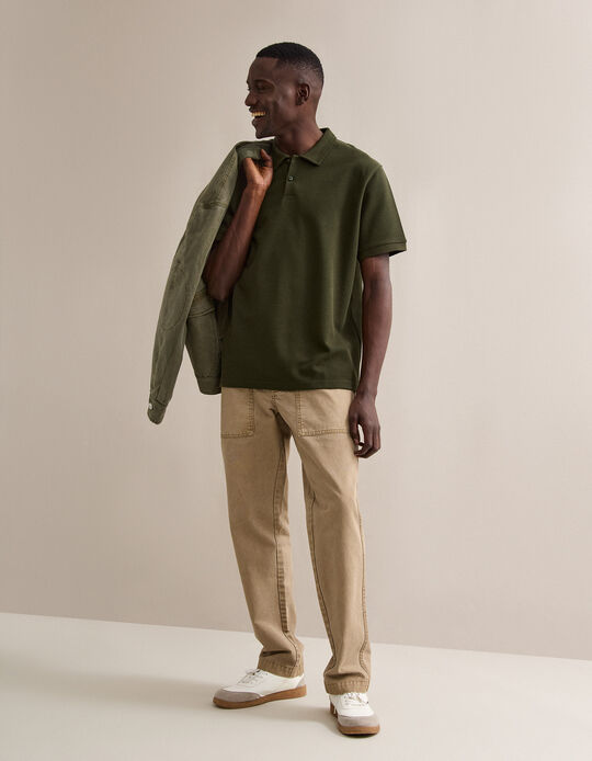 Comprar Online Polo Waffle, Homem, Verde Escuro