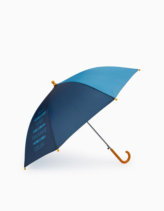 Guarda-chuva, Menino, Azul Escuro