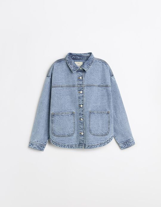 Comprar Online Sobrecamisa de Ganga, Mulher, Azul Claro