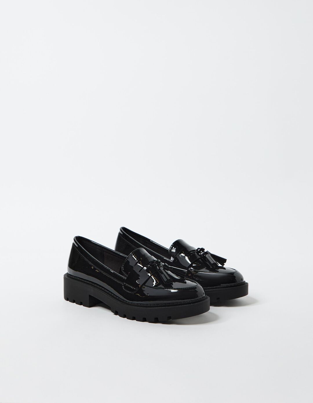 Mocassins Chunky, Mulher, Preto