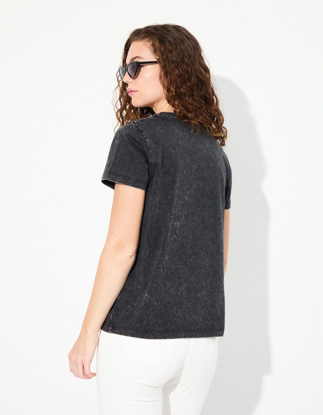T-shirt 'David Bowie', Mulher, Preto