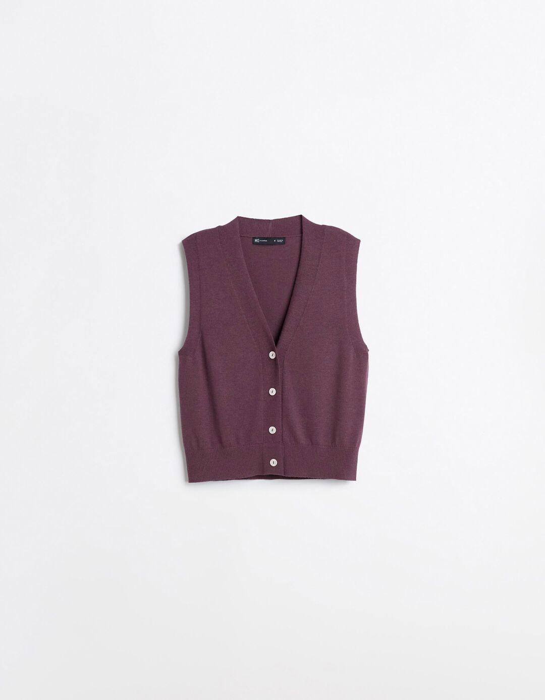 Colete Com Caxemira, Mulher, Roxo Escuro