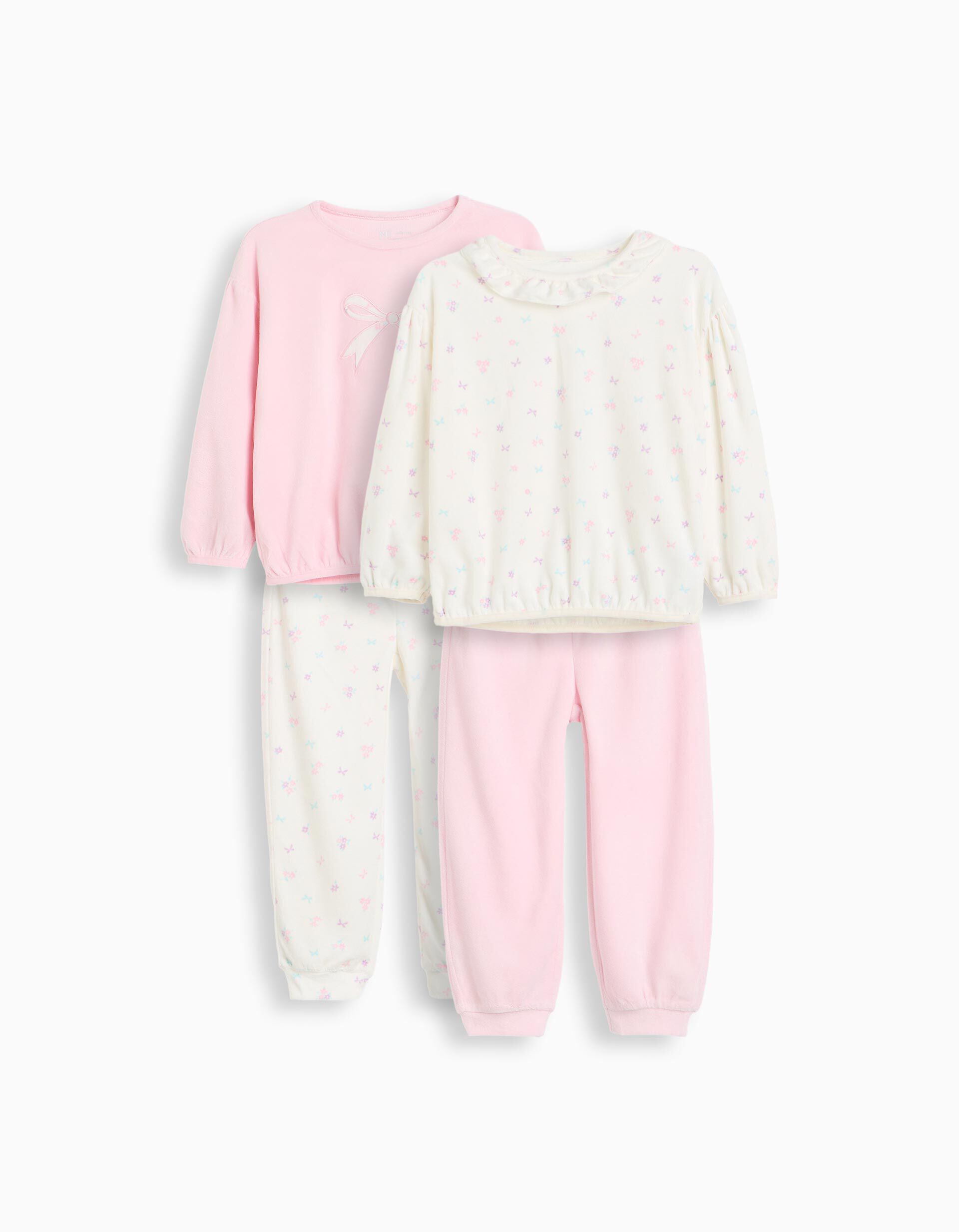 Comprar Online Pack 2 Pijamas De Veludo, Menina, Multicolor