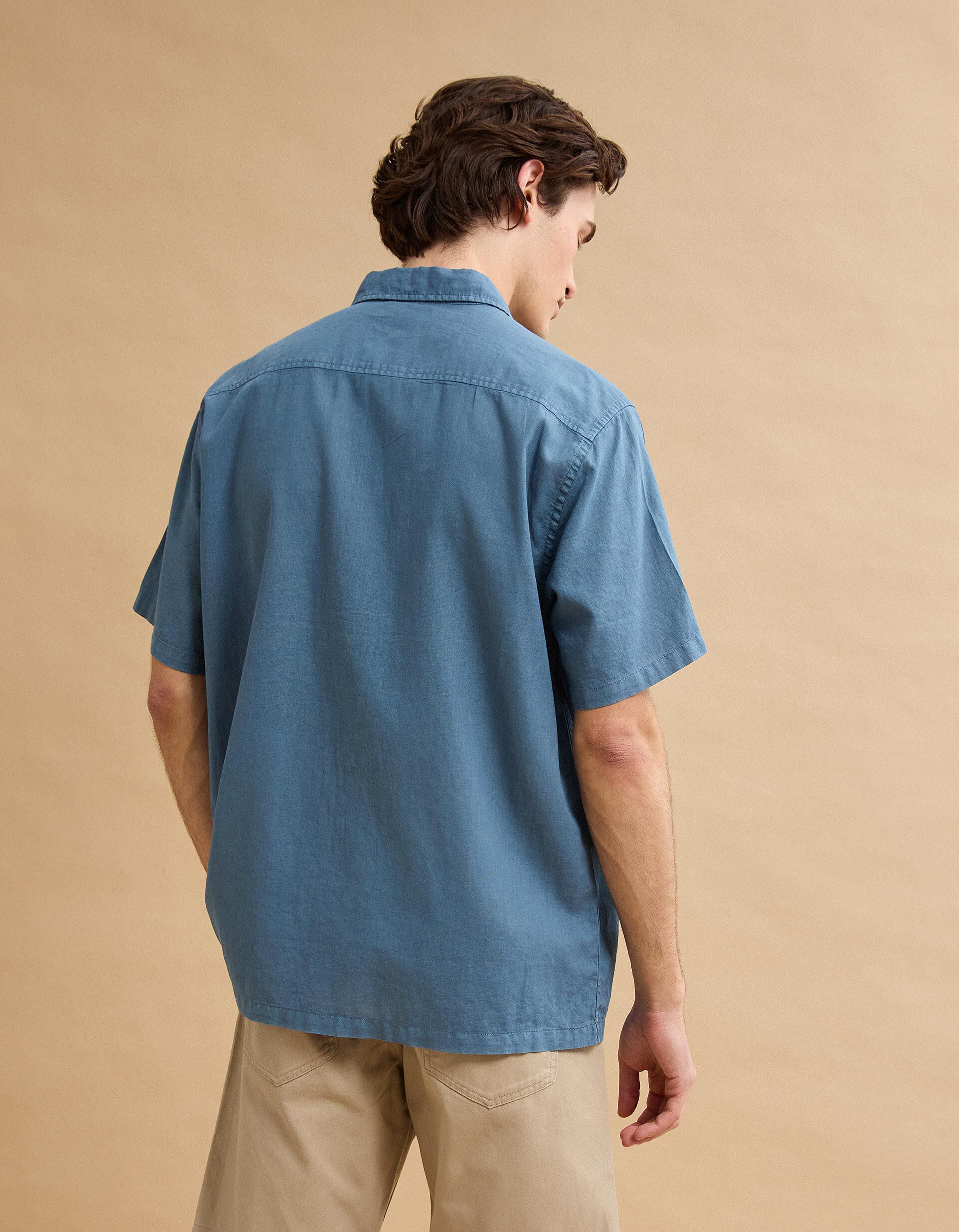 Comprar Online Camisa com Linho, Homem, Azul