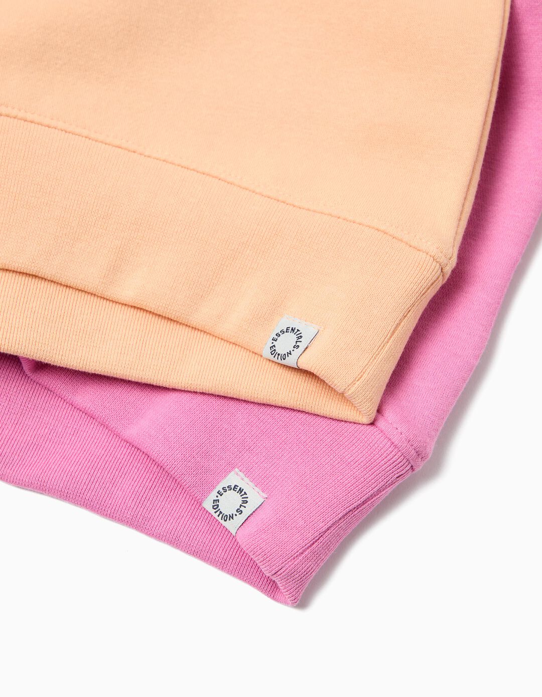 Pack 2 Sweatshirts de Felpa, Menina, Rosa