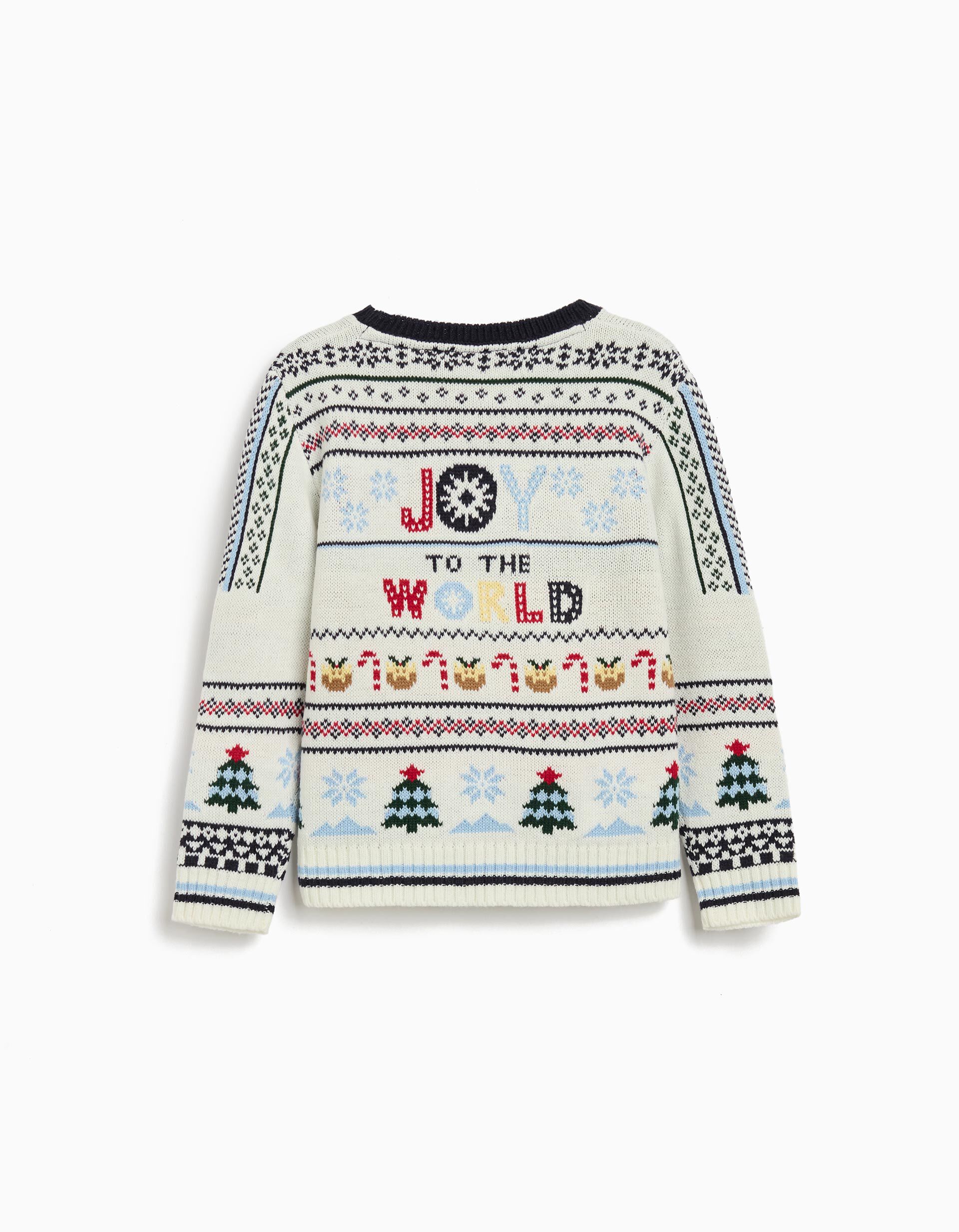 Comprar Online Camisola Malha Natal, Menino, Bege Claro