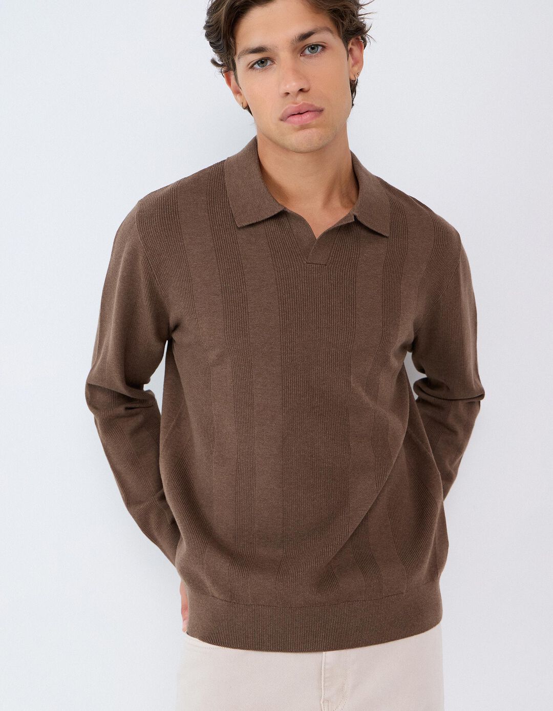Camisola De Malha, Homem, Castanho
