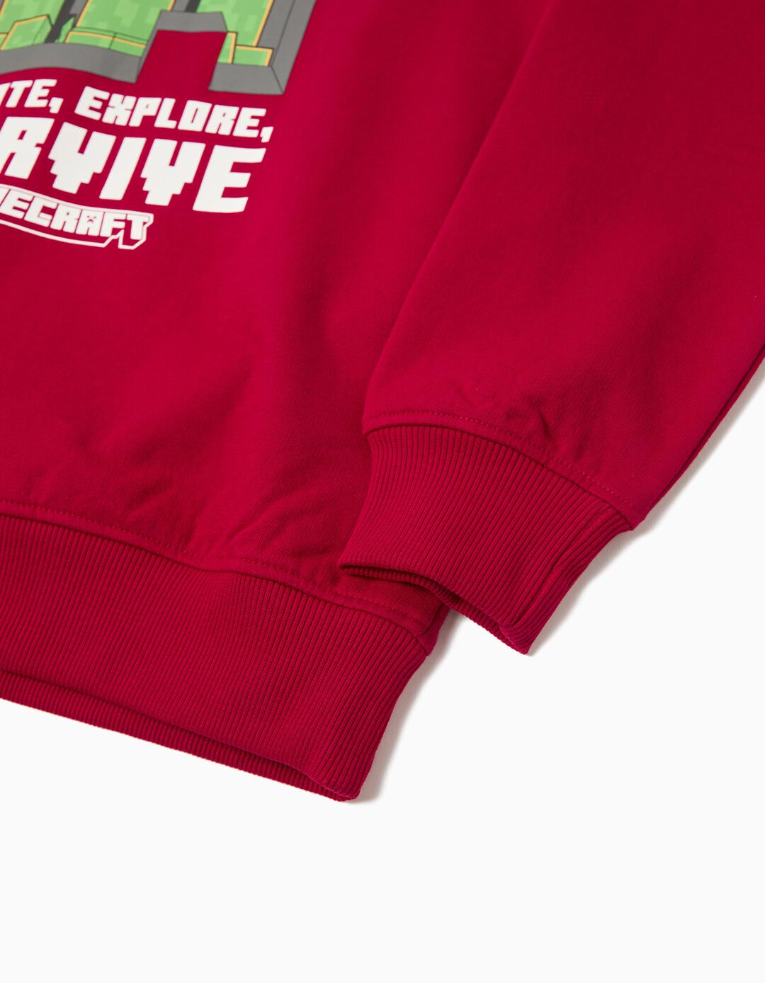 Sweatshirt 'Minecraft', Menino, Vermelho