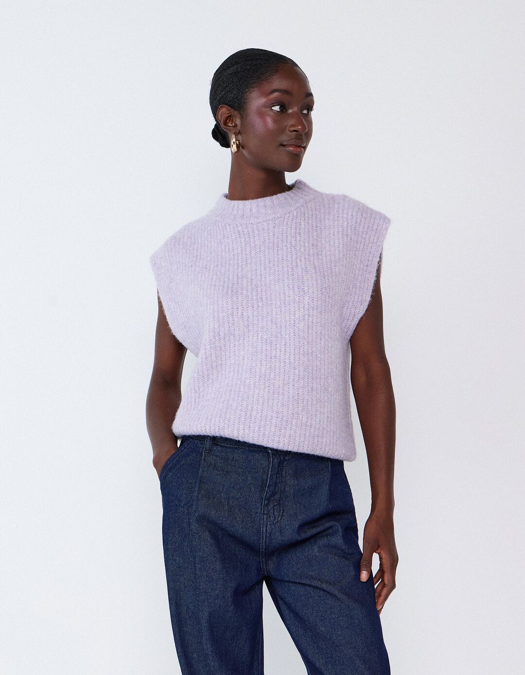 Colete De Malha, Mulher, Roxo Claro