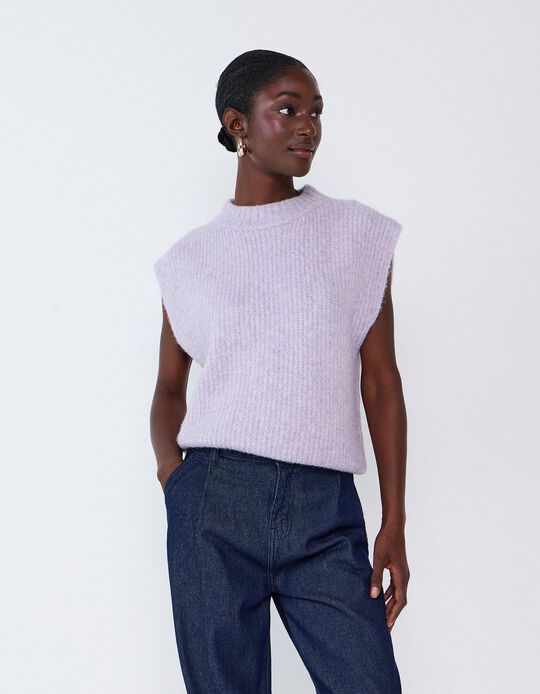 Comprar Online Colete De Malha, Mulher, Roxo Claro