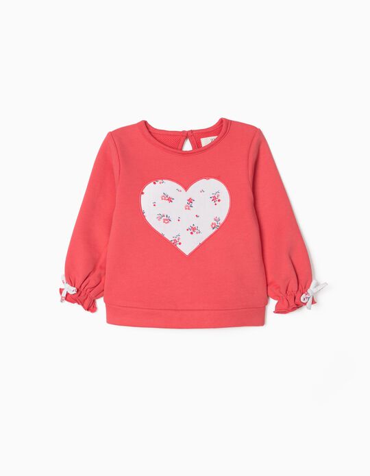 Sweatshirt for Baby Girls 'Heart', Grey