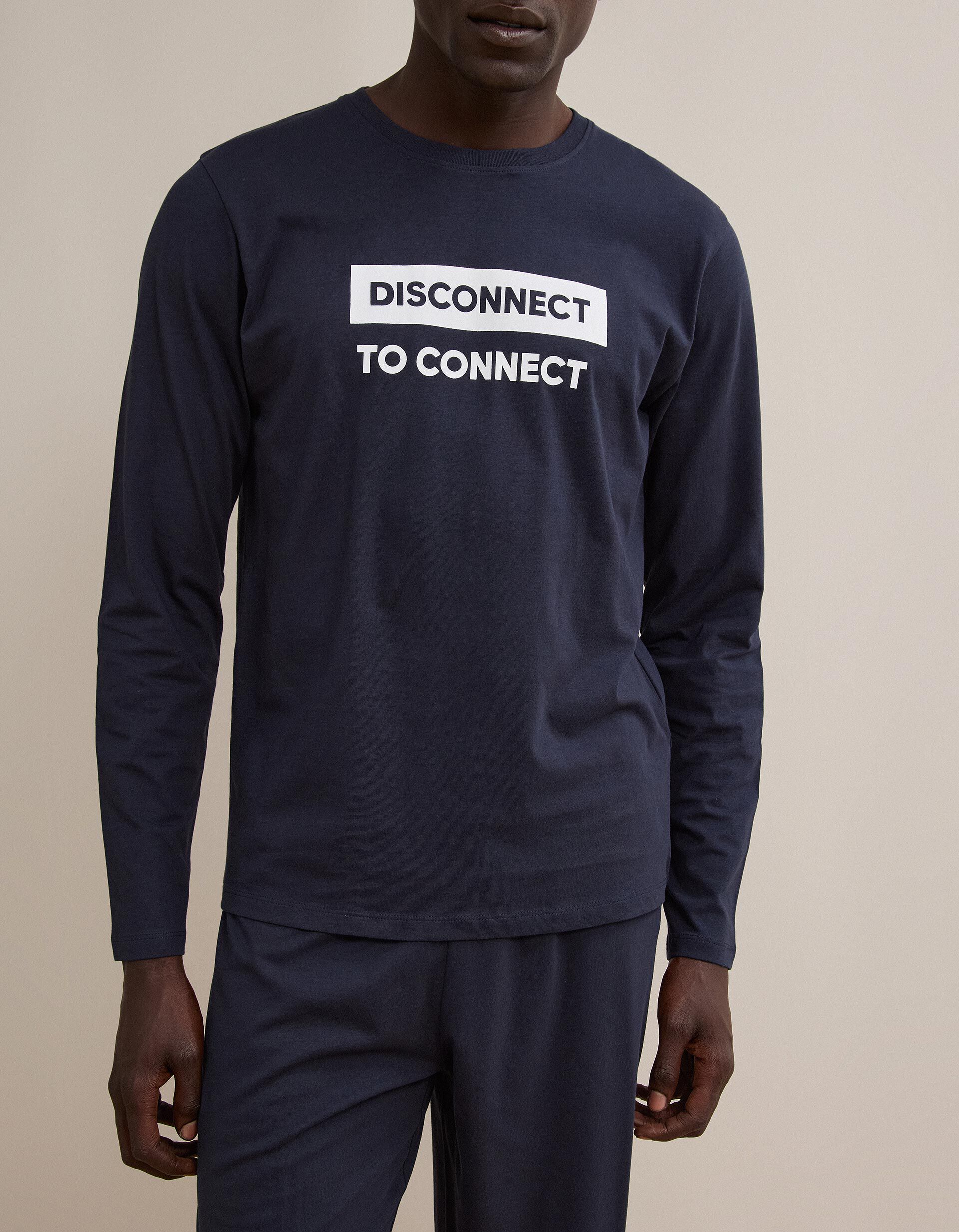 Comprar Online Pijama Jersey Estampado, Homem, Azul Escuro