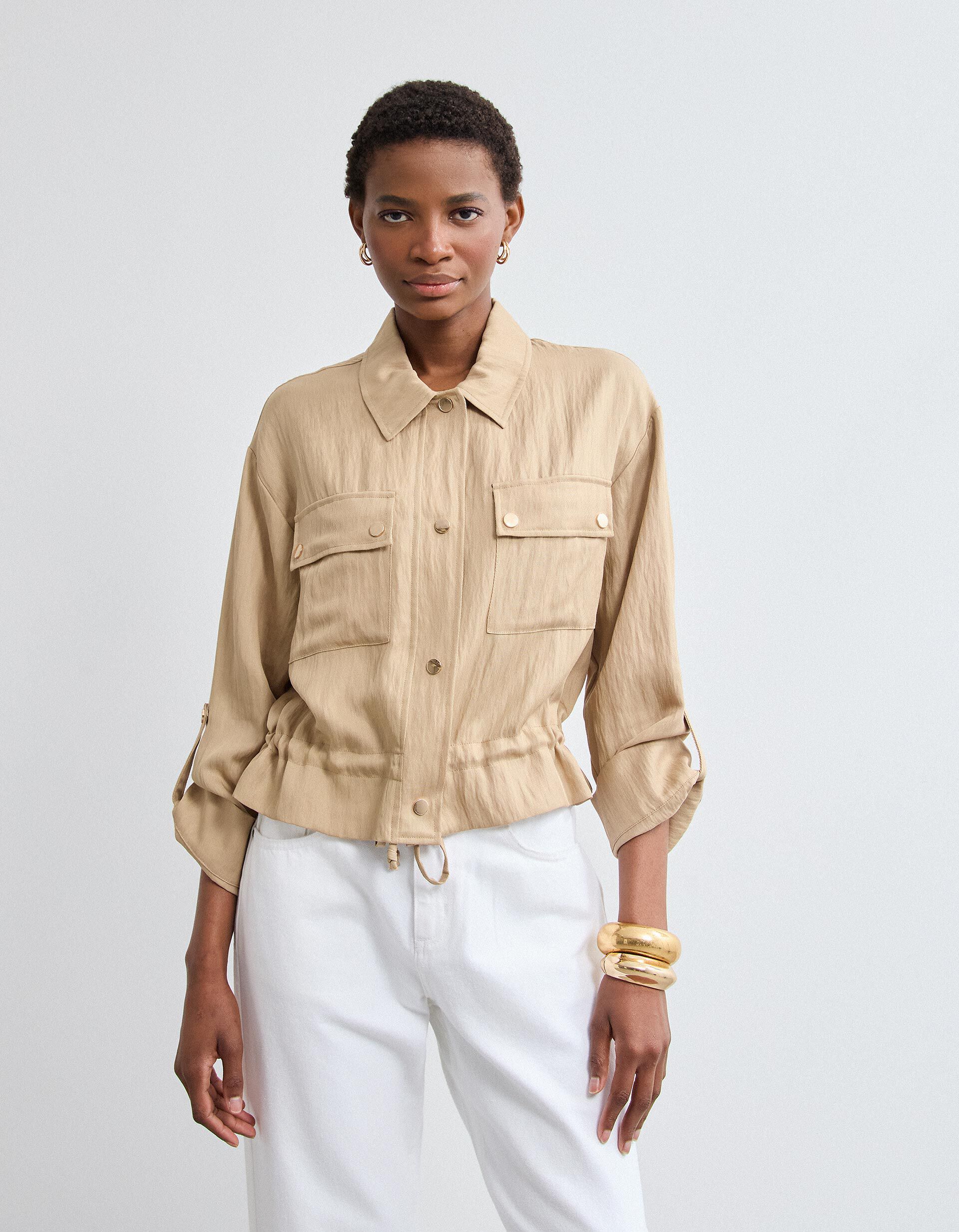 Comprar Online Camisa, Mulher, Bege