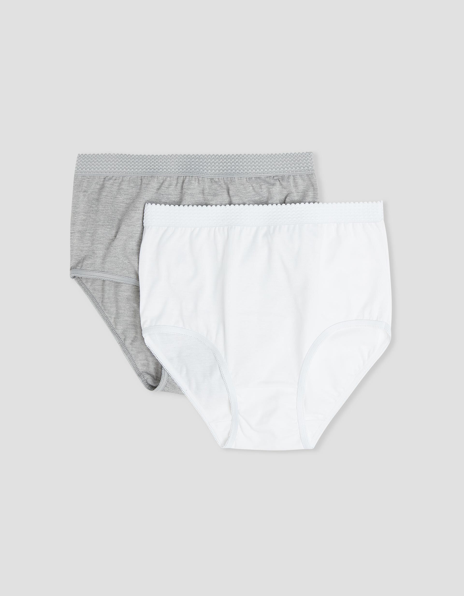 Comprar Online Pack 2 Cuecas Cintura Alta, Mulher, Branco/Preto