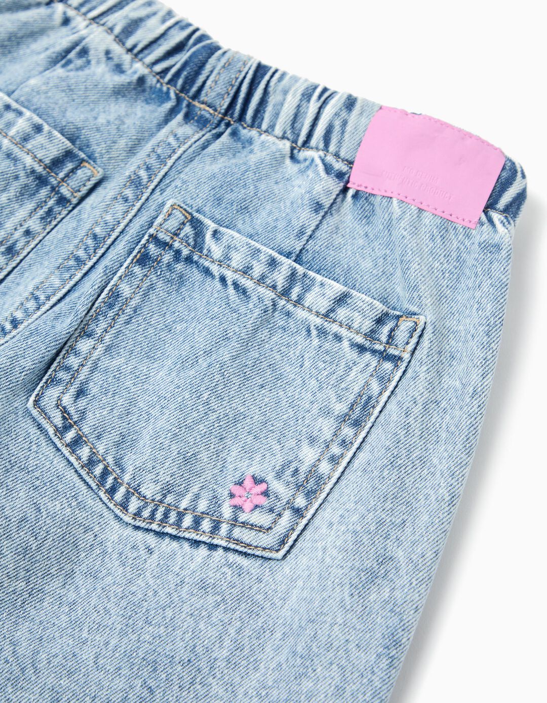 Cal&ccedil;as de Ganga Wide Leg, Menina, Azul Claro