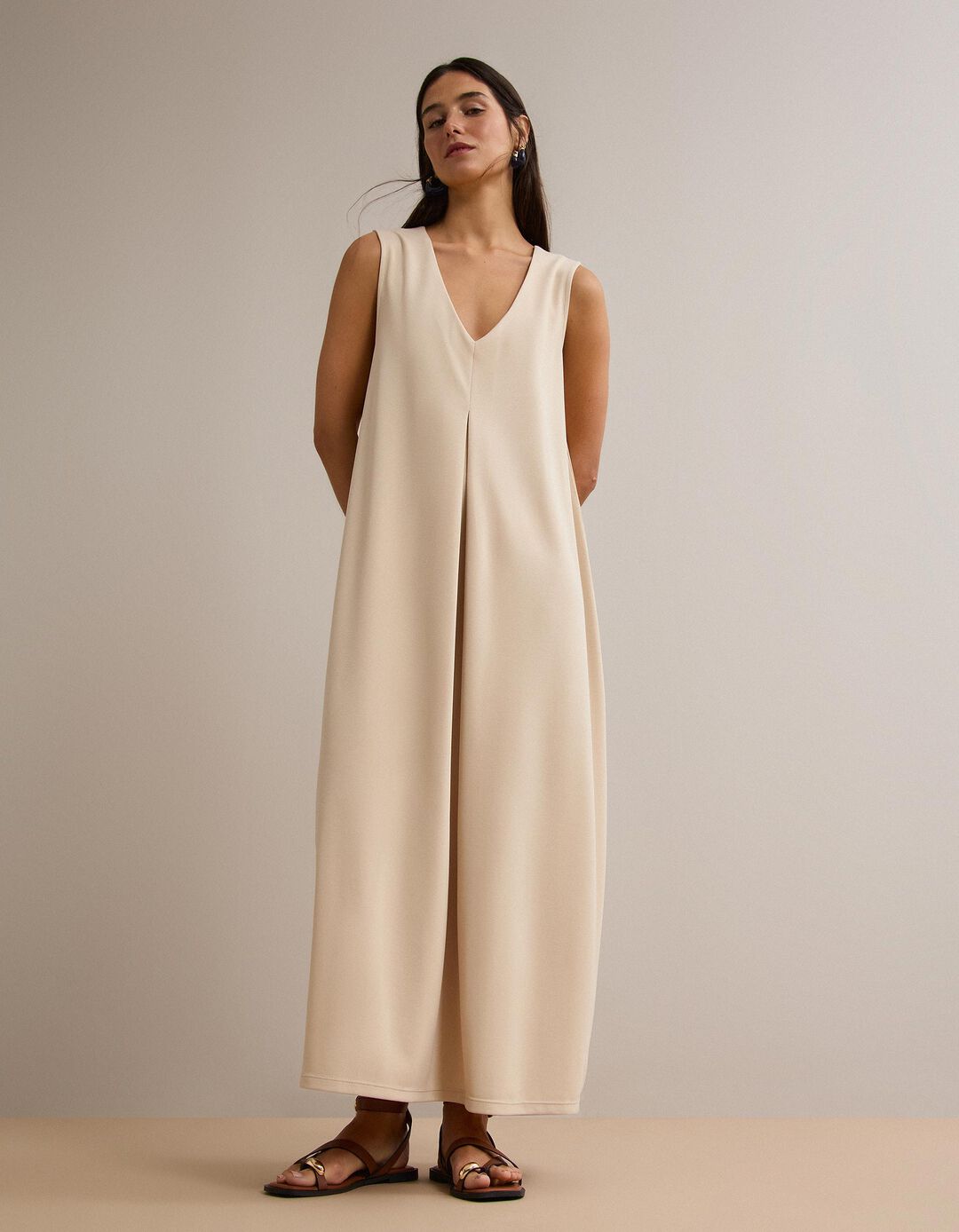 Vestido Comprido, Mulher, Cru