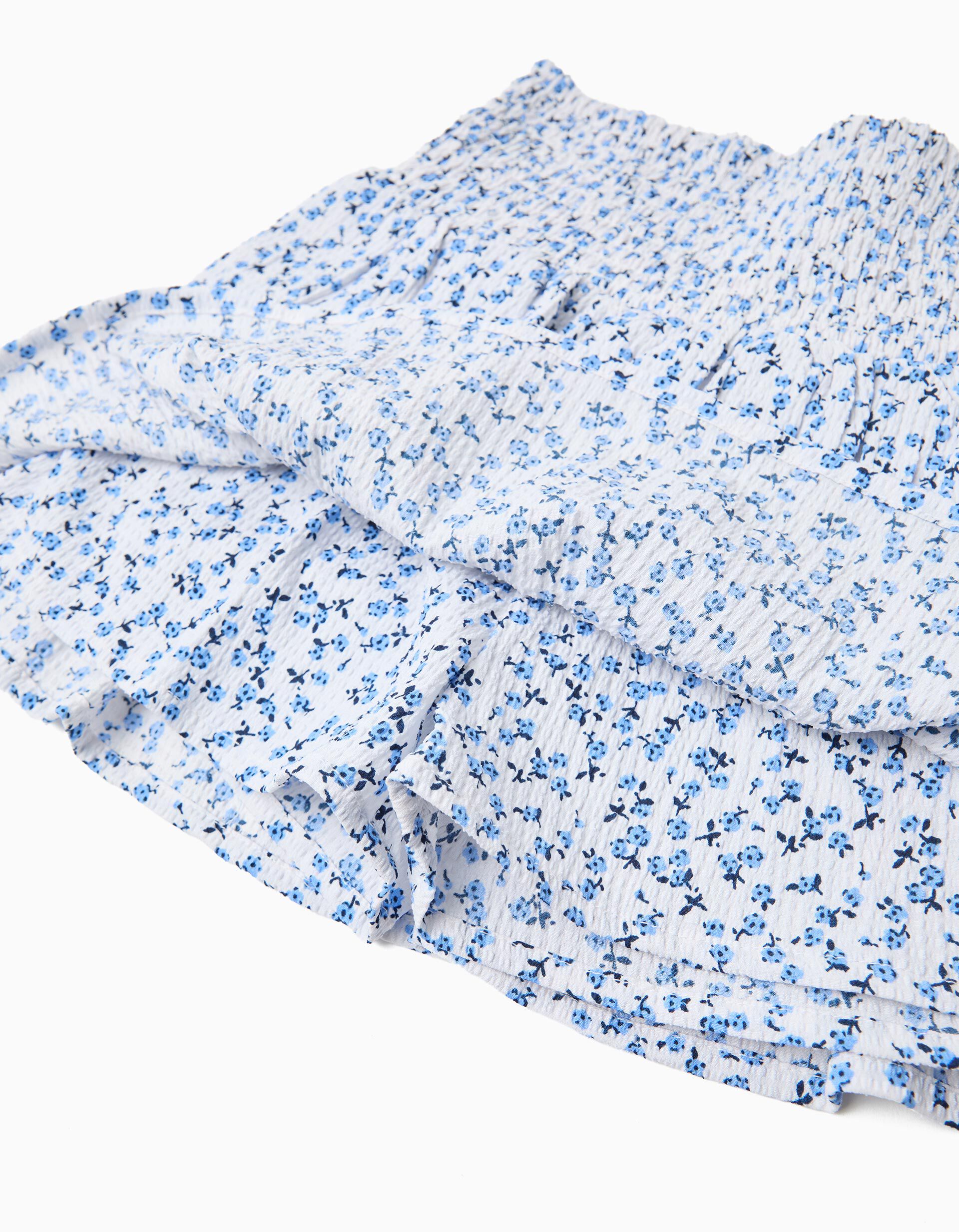 Comprar Online Saia-Cal&ccedil;&atilde;o Estampada, Menina, Azul Claro