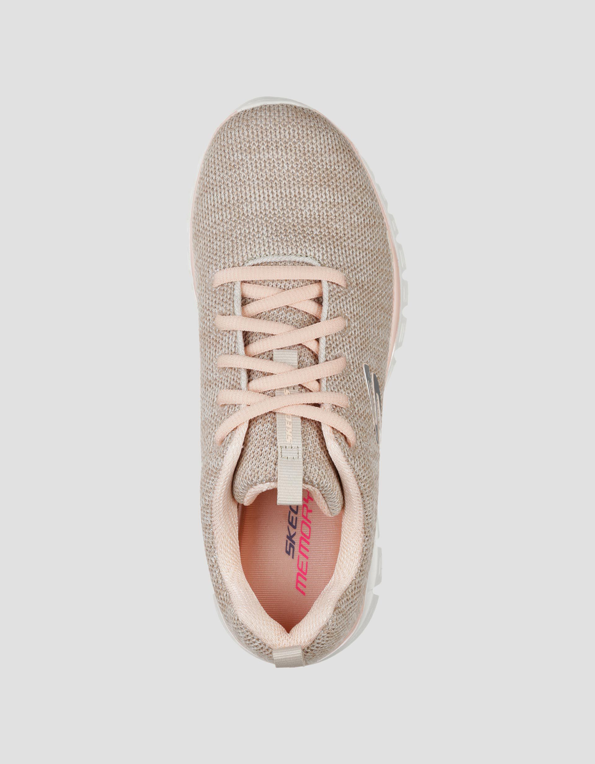Skechers elastic lace trainers hot sale