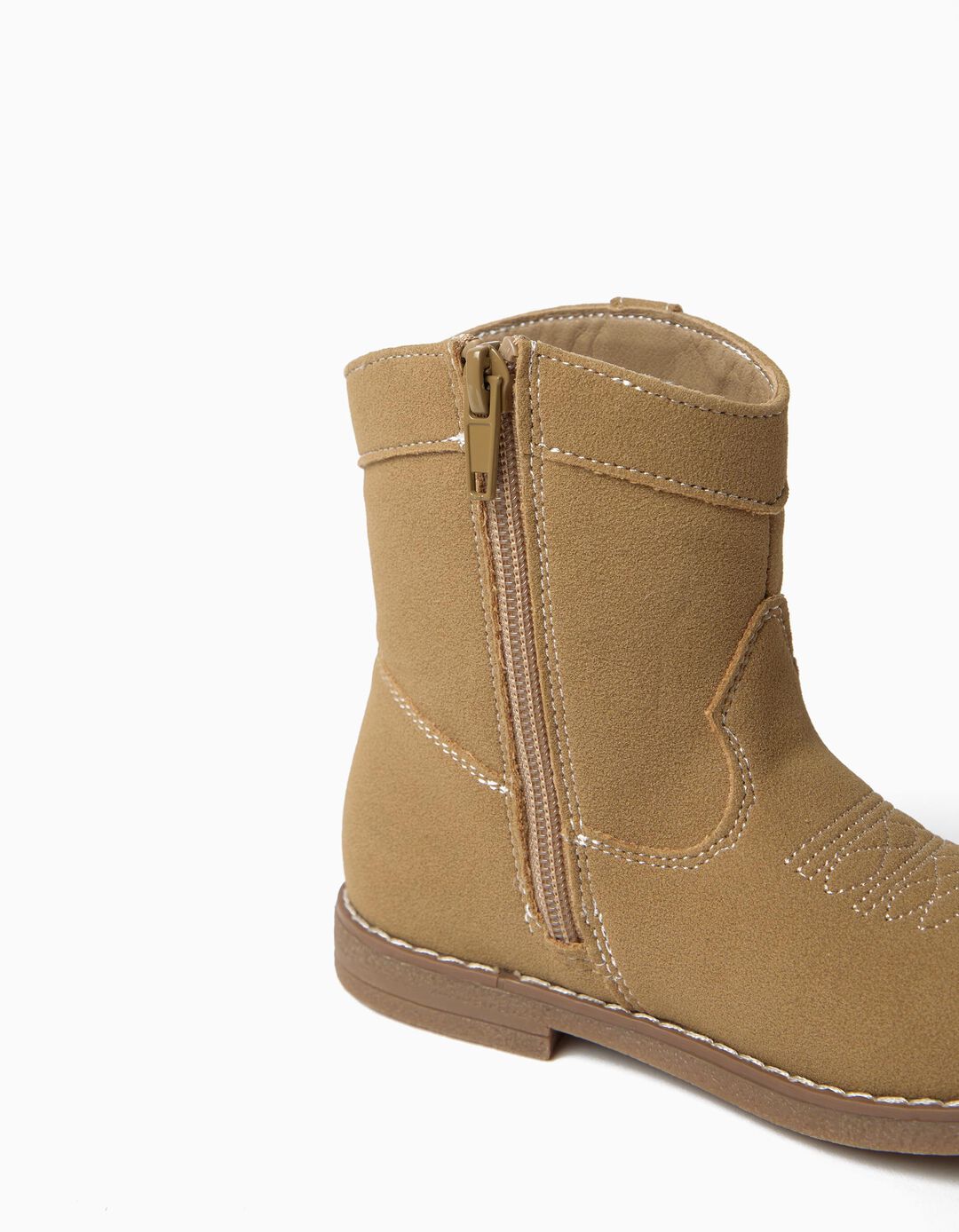 Botas Cowboy Bordadas, Menina, Bege
