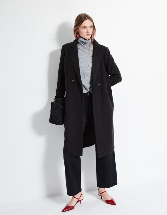 Comprar Online Sobretudo, Mulher, Cinzento Escuro