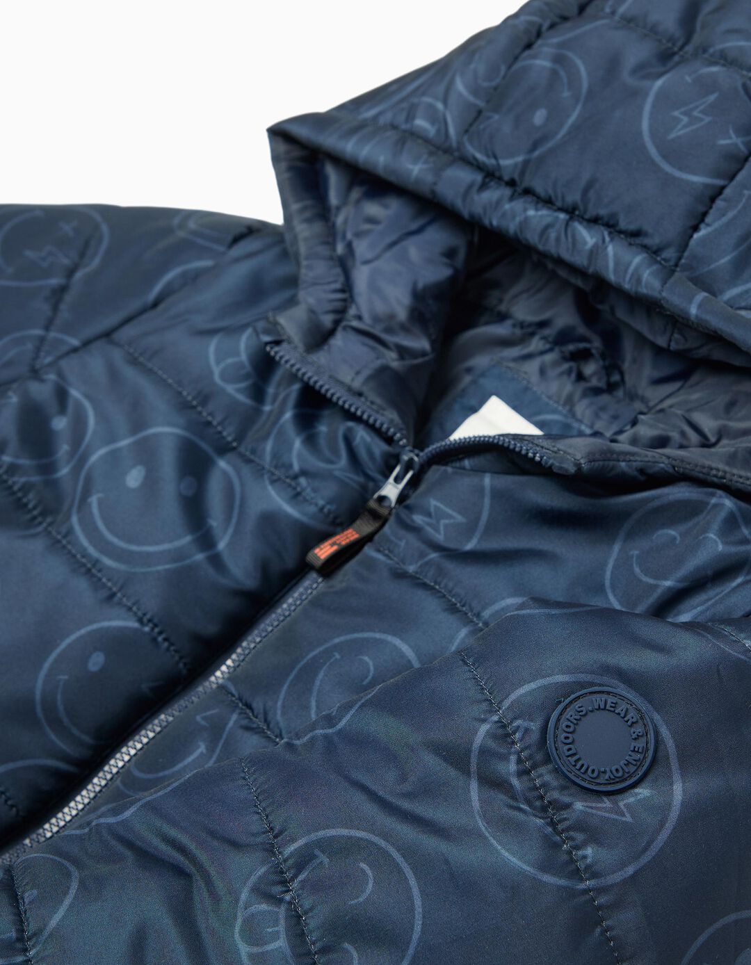 Casaco Acolchoado com Capuz, Menino, Azul Escuro