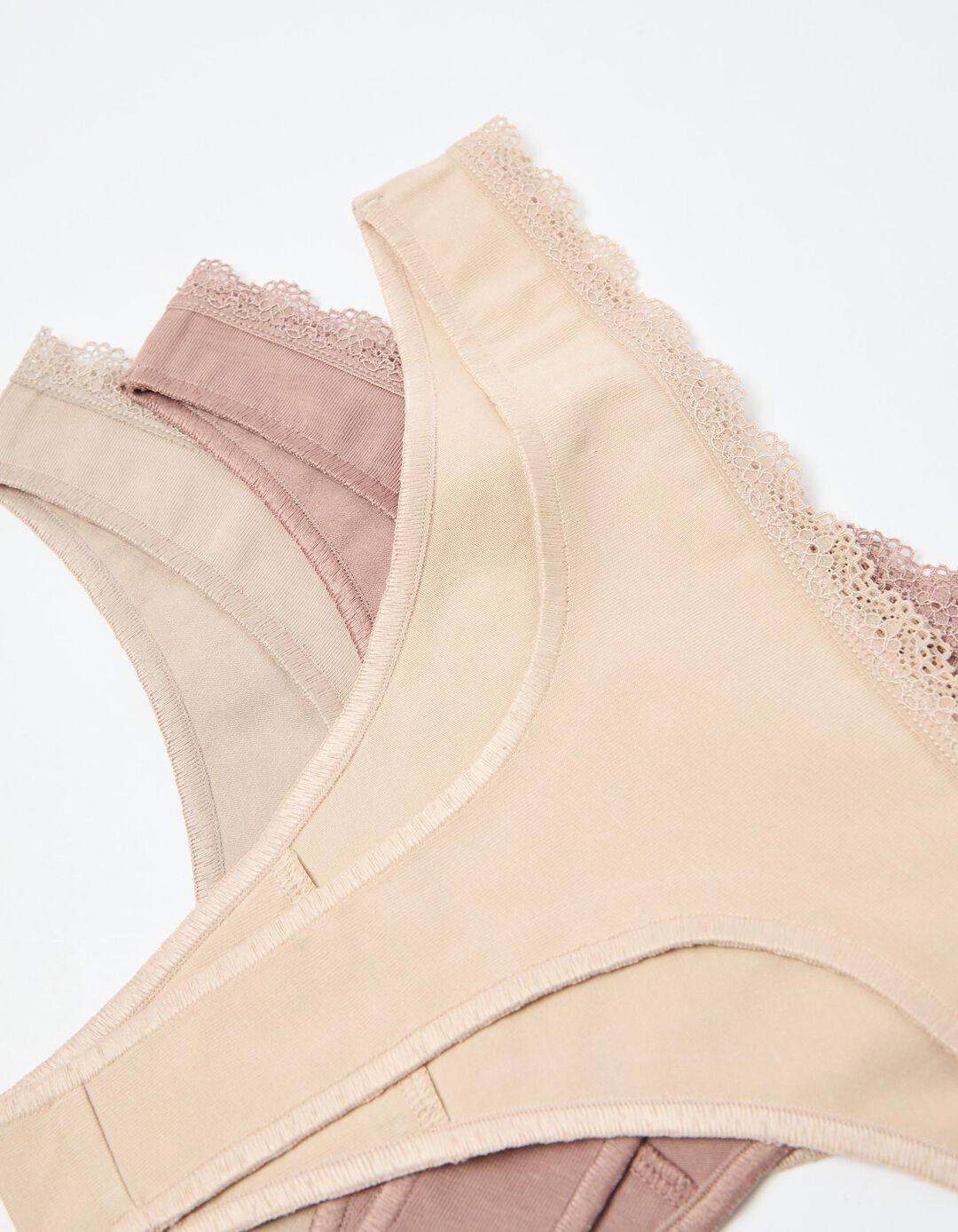 Pack 3 Cuecas, Mulher, Bege Claro