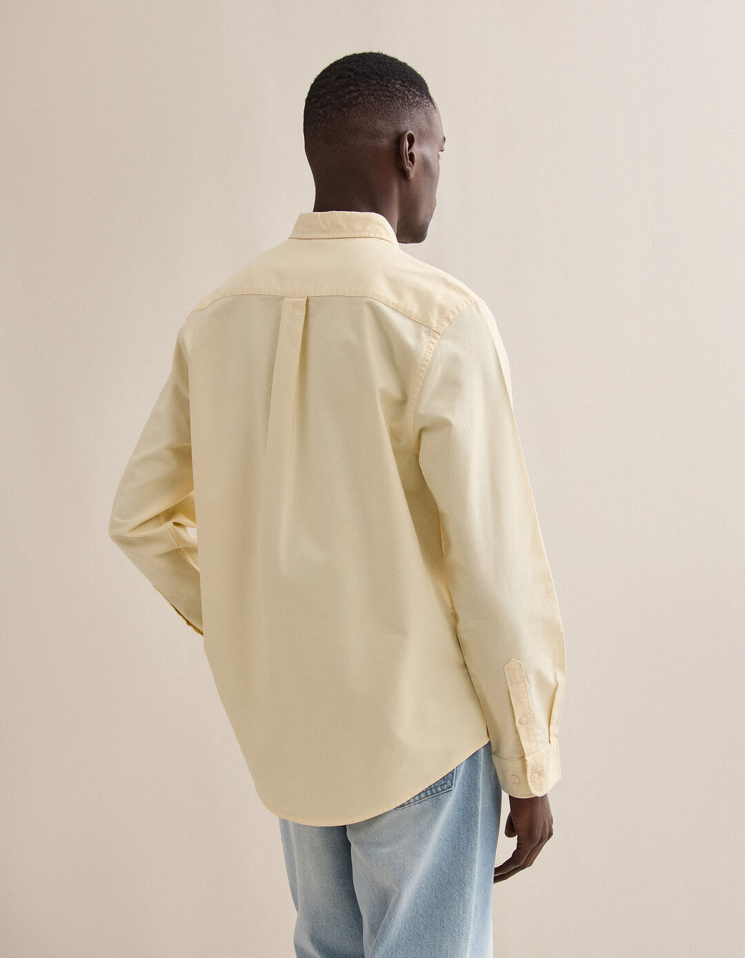 Camisa Oxford, Homem, Amarelo Claro