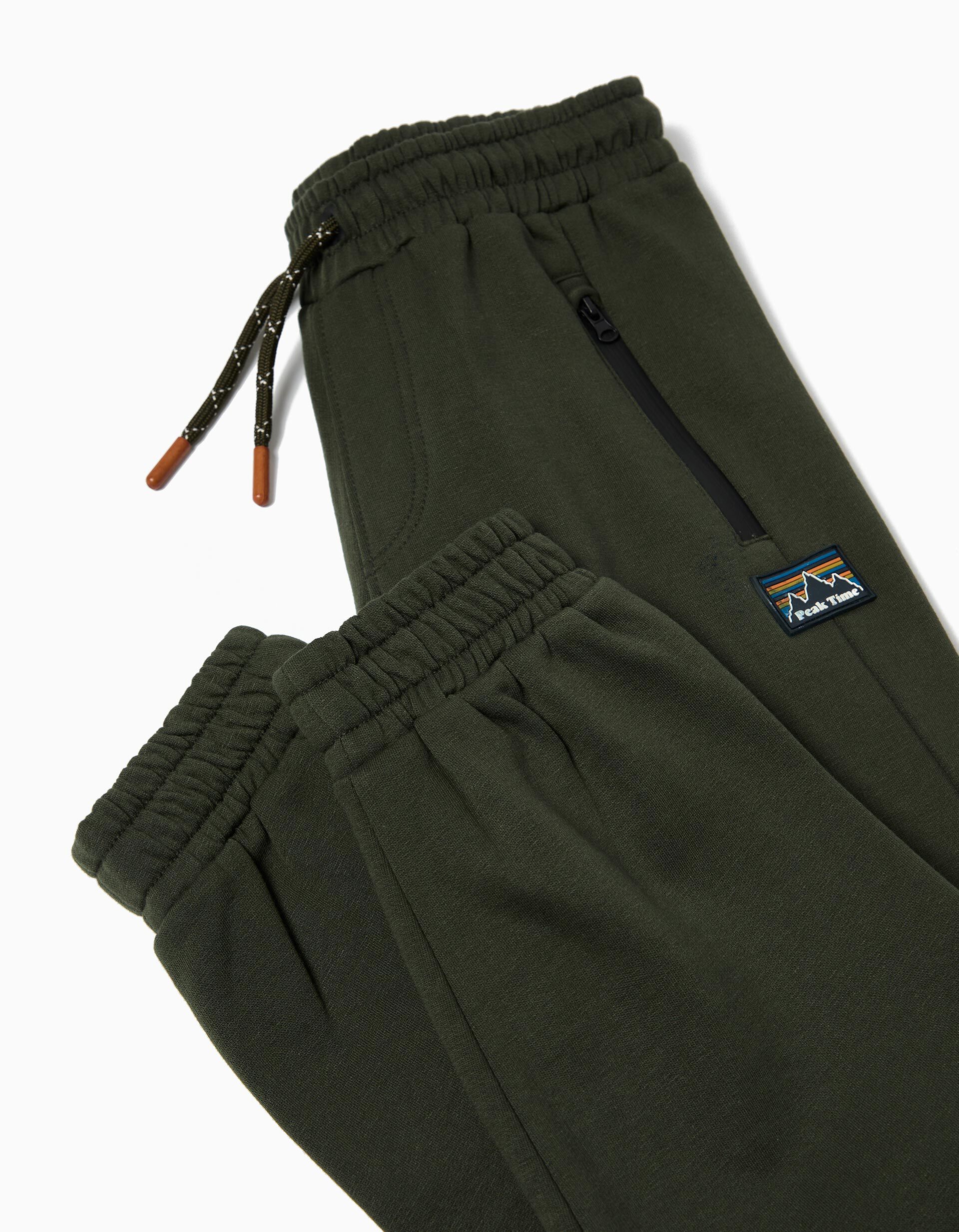 Comprar Online Cal&ccedil;as de Jogging com Algod&atilde;o, Menino, Verde Escuro