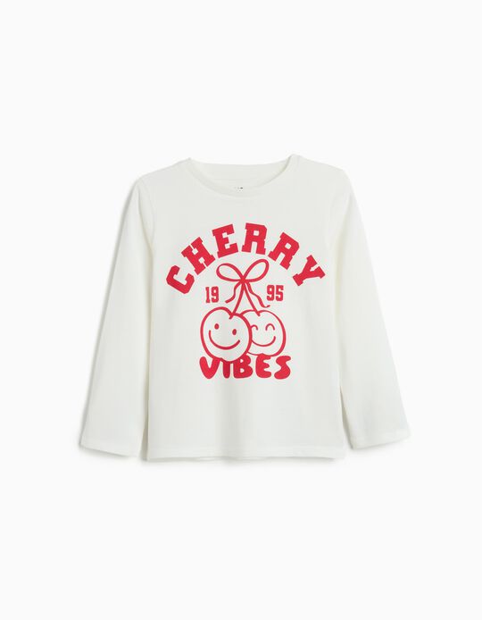 Comprar Online T-shirt Manga Comprida, Menina, Branco