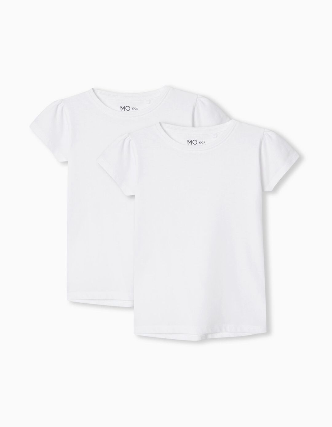 2 T-shirts Pack, Girls, White