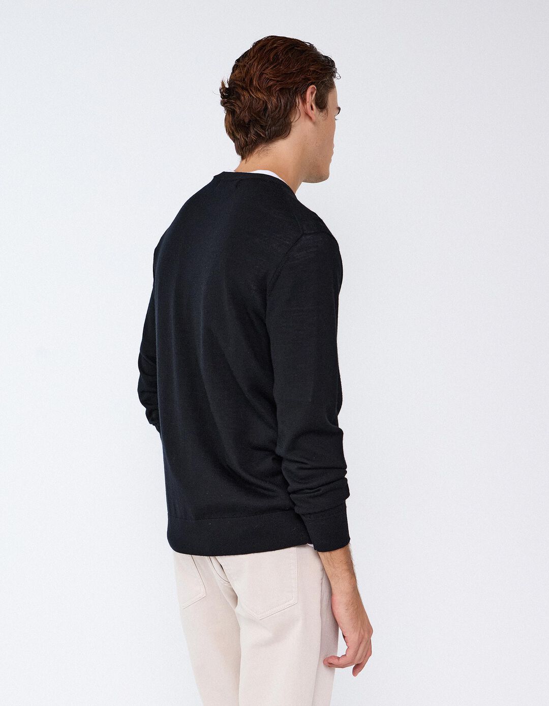 Camisola De L&atilde; Merino, Homem, Preto