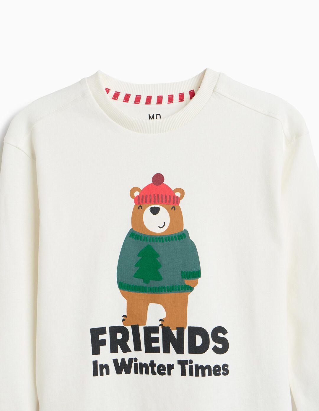 T-shirt Manga Comprida, Menino, Branco