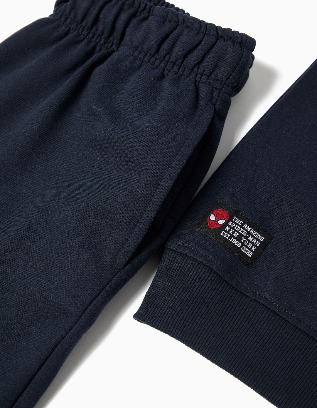 Conjunto Sweatshirt e Calças de Felpa 'Spider-Man', Menino, Azul Escuro 