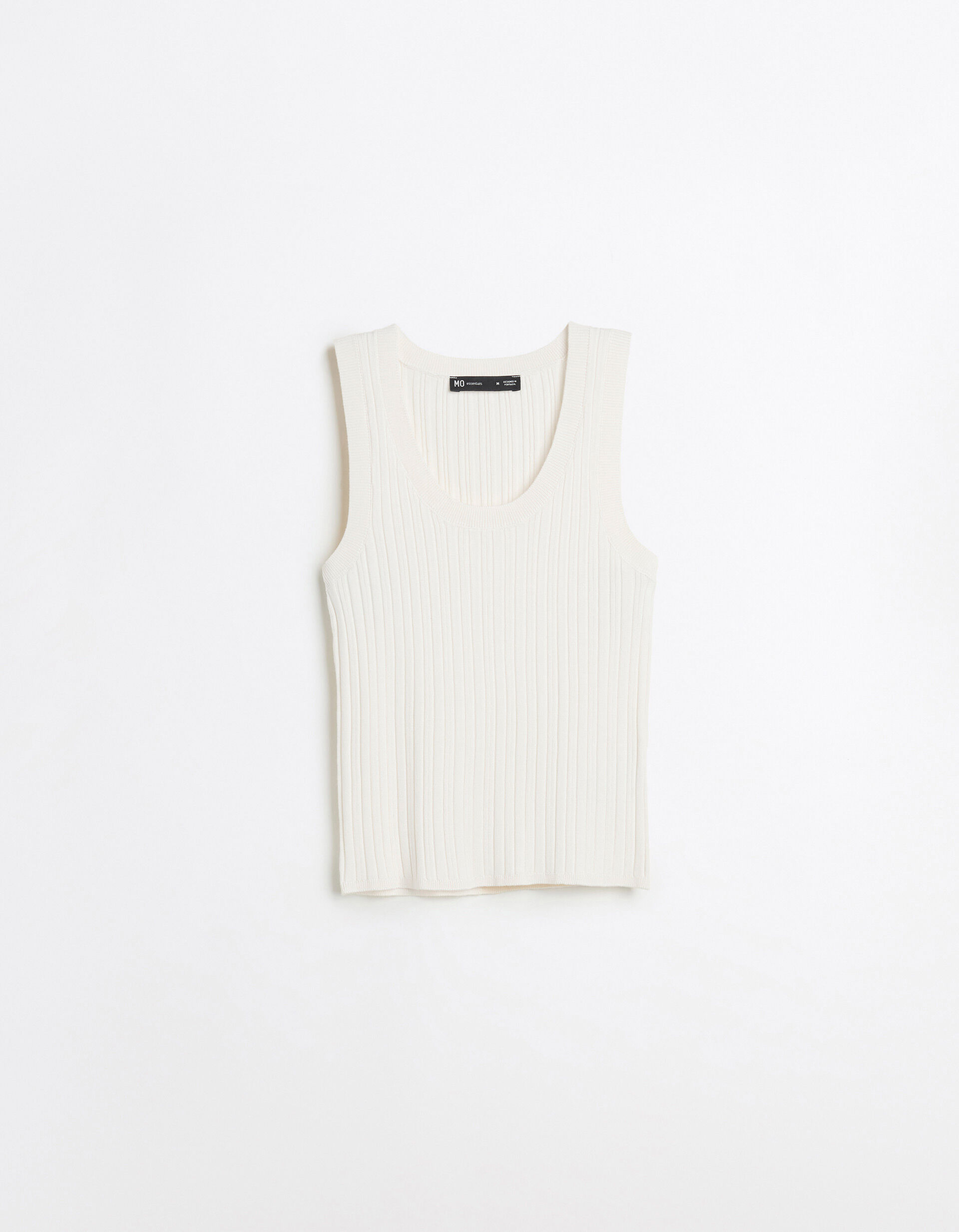 Comprar Online Top de Malha Canelada, Mulher, Cru