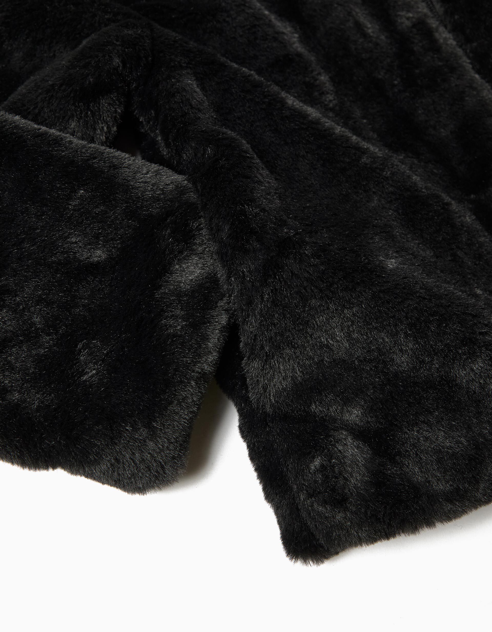 Comprar Online Casaco de Pelo Sint&eacute;tico, Menina, Preto