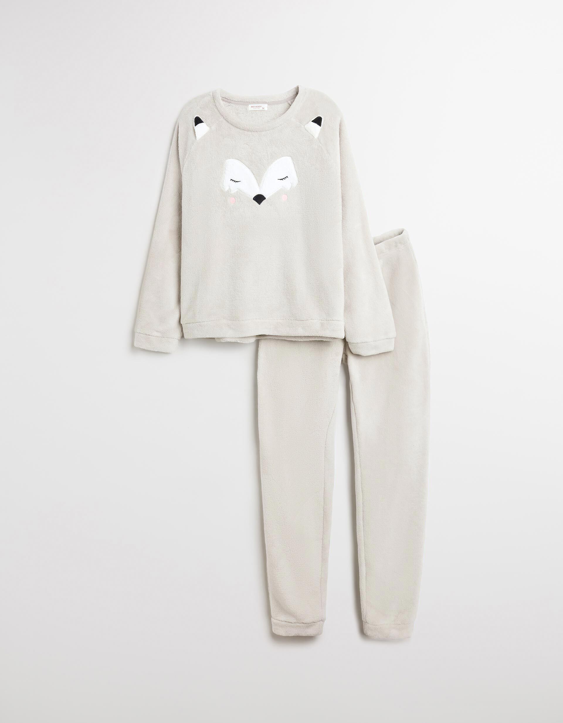 Comprar Online Pijama Polar Aveludado, Mulher, Cinzento Claro