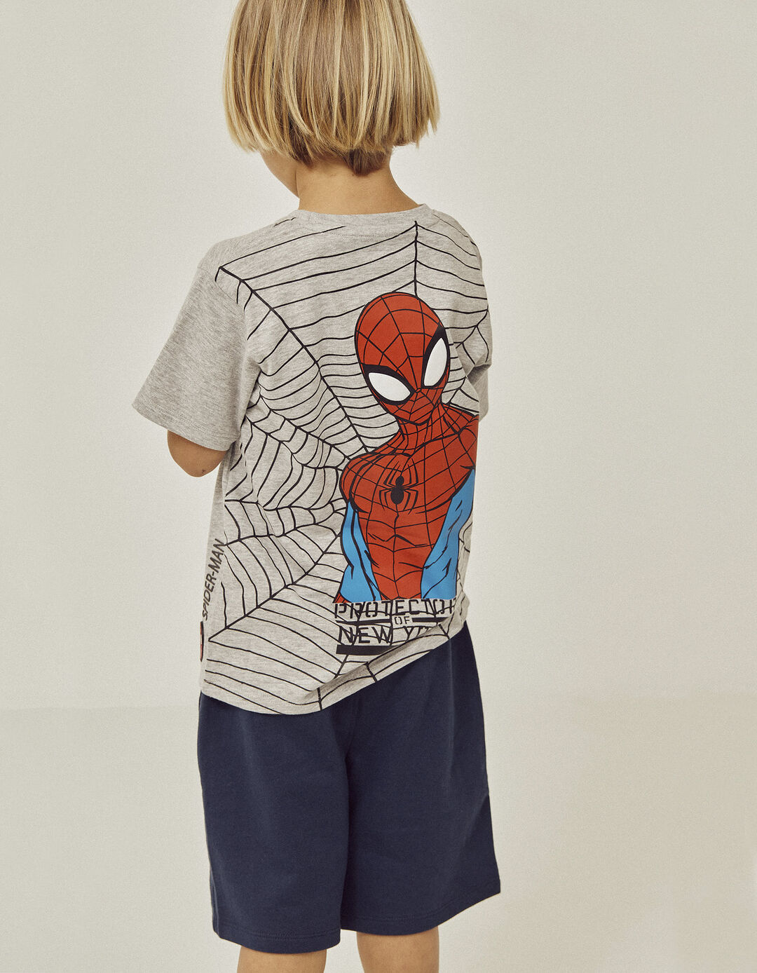 Cotton T-shirt for Boys 'Spider-Man', Grey