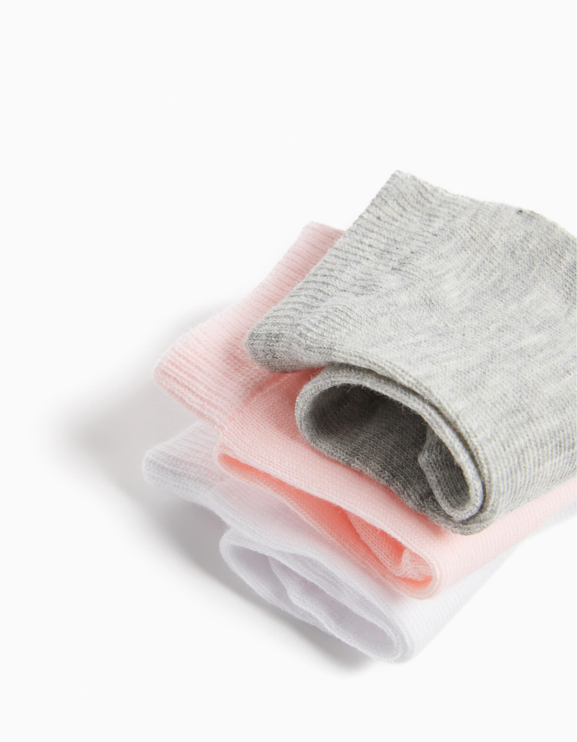 Comprar Online Pack 7 Pares de Meias Lisas, Menina, Multicor