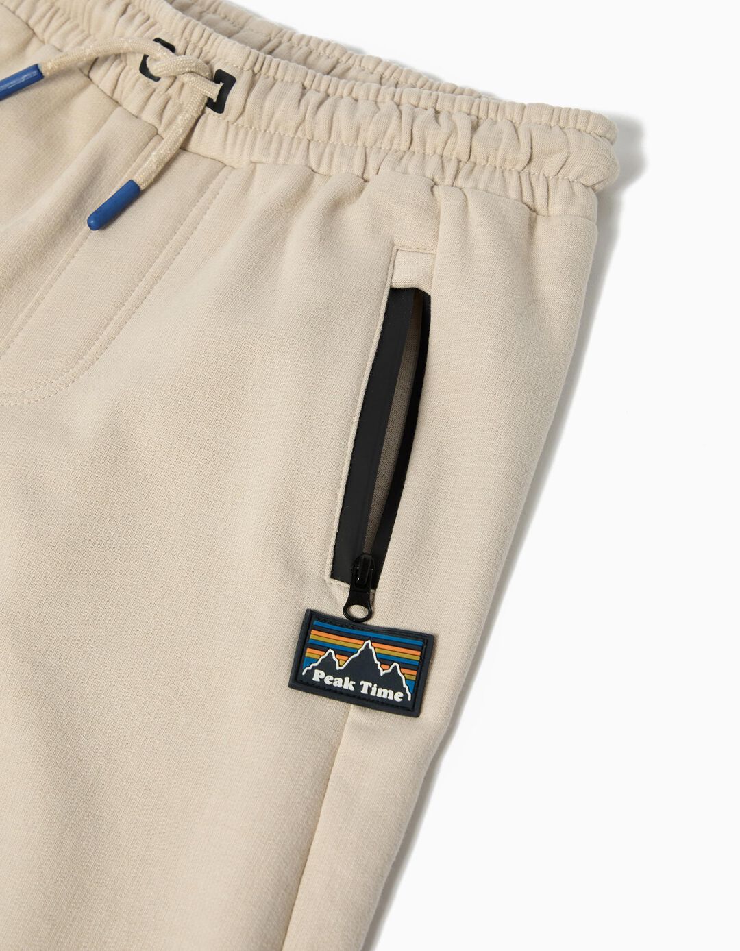 Calças de Jogging com Algodão, Menino, Bege